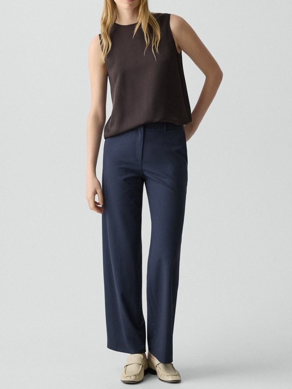 Theory Good Wool premium eco-conscious traceably-sourced wool blend pants